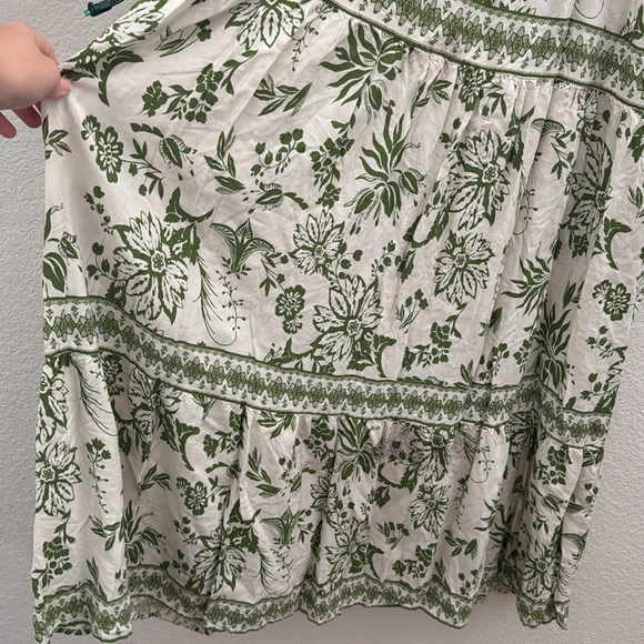 Japna Green Floral Boho Maxi Dress Rayon Size M - Picture 3 of 6